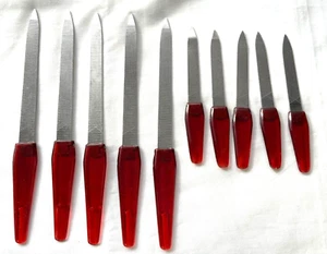 Limas de uñas lima de uñas de metal diamante polvo grueso manicura pedicura herramienta 10 X - Imagen 1 de 3