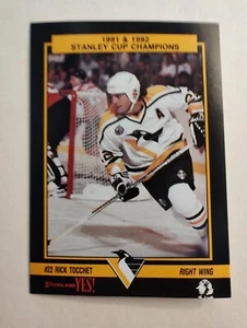 RICK TOCCHET Pittsburgh PENGUINS 1993 FOODLAND HOCKEY CARD #4 of 18 - Picture 1 of 2