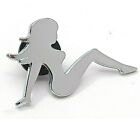 Trucker girl mudflap nude emblem lapel enamel hat pin peterbilt mack metal