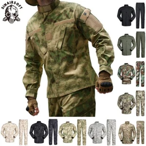 Wojskowy taktyczny bojowy kamuflaż kamuflaż airsoft mundur zestawy garnitur kurtka + spodnie - Zdjęcie 1 z 24