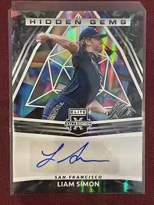 Liam Simon 2022 Panini Elite Extra Edition - Hidden Gems Auto