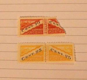 Italy Parcel Post 2 Postage Stamp Lot - Picture 1 of 2