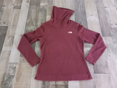 Womens Northface Fllece High Neck Sweater Burgundy red S/P Small & Petite - Image 1 of 4