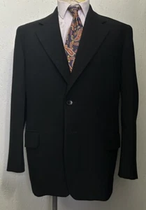 Męska kurtka do wózka z lat 1940. czarna w paski europejska na zamówienie vintage 42 duża - Zdjęcie 1 z 7