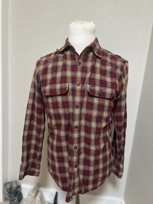 FOSSIL Mens Plaid Flannel Button Front Shirt Size Medium - Image 1 of 4