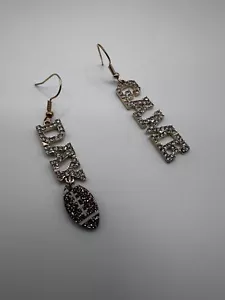 Football Earrings Game day Sparkling Fashion Superbowl - Picture 1 of 7