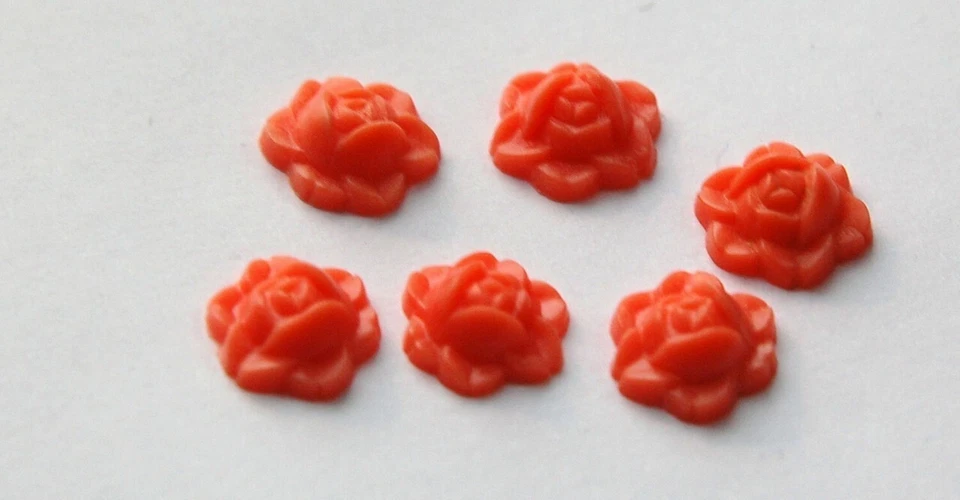 Cabujón plástico flor coral vintage Japón 11 mm cab610 Foto 1 de 1