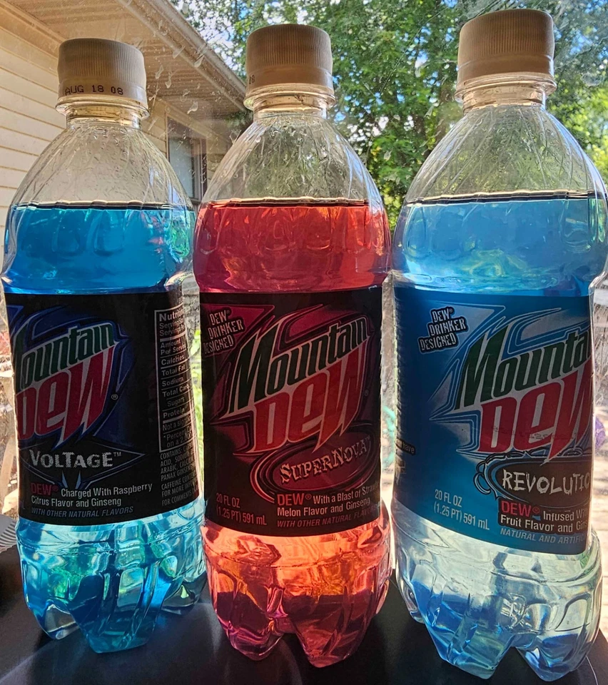 Mountain Dew DewMocracy Voltage, Supernova, Revolution 20 oz Bottles, Unopened - Image 1 of 1