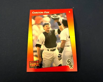 1992 Donruss Triple Play Baseball Carlton Fisk #149 HOF NM - Image 1 of 2