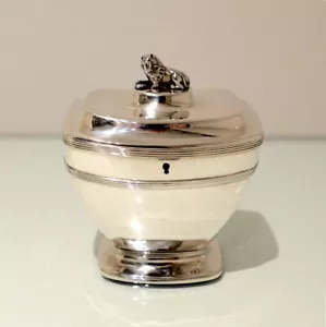 Antique Dutch Silver Tea Caddy Amsterdam Circa 1810 (Maker JH) - Picture 1 of 12