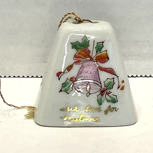 Vintage Porzellan Weihnachtsglocke Dekoration Made in Japan With Love For Christma - Bild 1 von 10