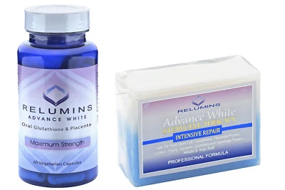 Набор для отбеливания Relumins Advance глутатион для полости рта + интенсивное восстановление стволовых клеток МЫЛО - Изображение 1 из 4