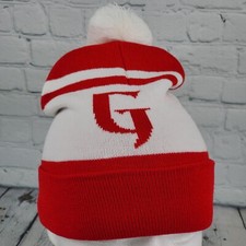 Grand Rapids Griffins Beanie With Pom Red/White Big G Logo Beanie AHL ***NEW***