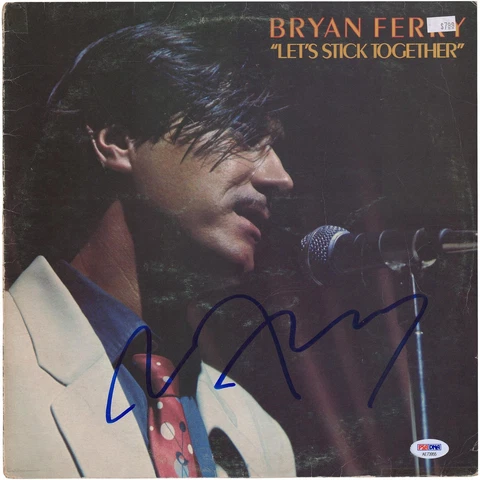 Bryan Ferry Autographed Let's Stick Together Album PSA Cover
