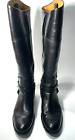 Ralph Lauren Collection - Sandra Calfskin Leather Riding Boots - Black Size 8 B