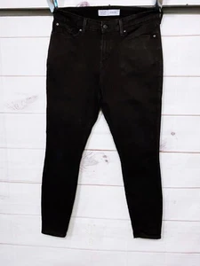 Signature By Levi Strauss & Co Womens Mid Rise Skinny Jeans Size 14S Black - Picture 1 of 9