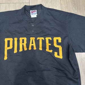 Vintage 90s Pittsburgh Pirates Jersey Men’s XL Black Majestic Diamond USA MADE - Picture 1 of 8