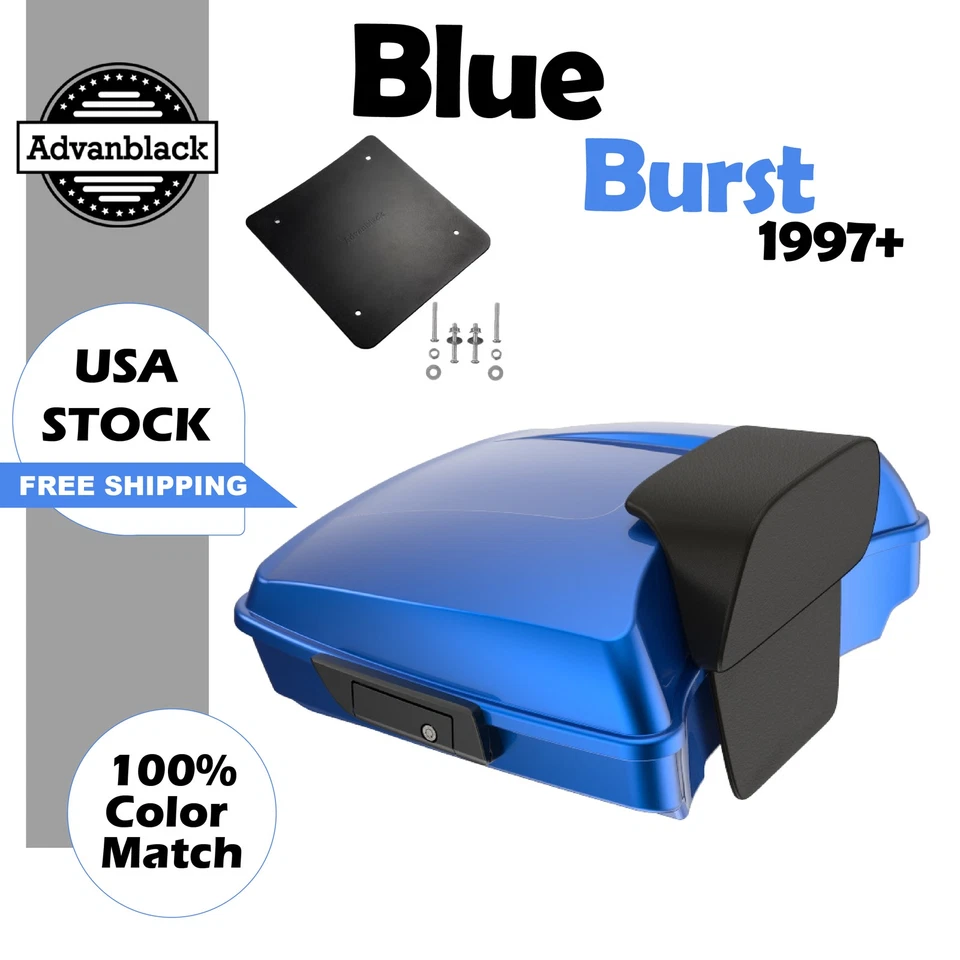 Blue Burst бритва Tour Pack подходит 1997 + Harley Street Road King скольжения - Изображение 1 из 4