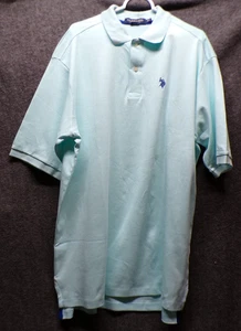 U.S. Polo Assn. Luxury Feel Big & Tall Polo Shirt Color Aqlt Size XLT - Picture 1 of 4