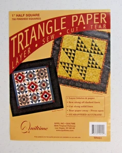 Triangle Paper by Quiltime 1" half Square 700 Finished Squares TPHS1 - Picture 1 of 4