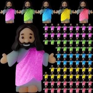 25 Stück Little Jesus Figuren leuchten im Dunkeln Jesus Großpackung christliche Geschenke für Kinder - Bild 1 von 7