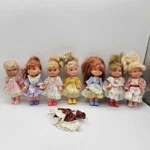 7 Vintage 1980er Cherry Merry Muffin Cupcake Puppen Set 7 Spielzeug Mädchen verschiedene Serien - Bild 1 von 19