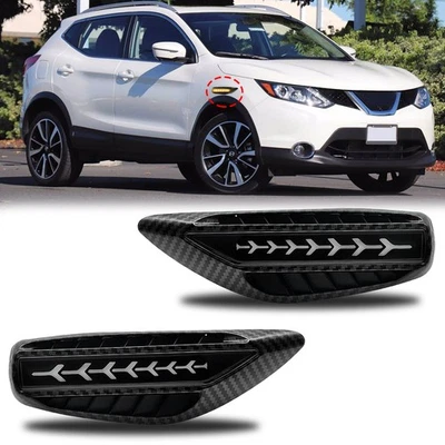 2pc For Honda Civic Nissan LED Sequential Turn Signal Lamps Side Marker Lights - Image 1 of 4