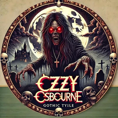 Ozzy Osbourne Prince Of Darkness  Limited Edition Metal Sign 8x8.  Collectible - Image 1 of 3
