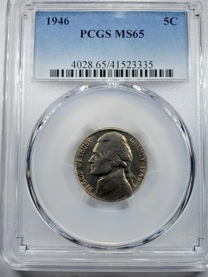 1946 Jefferson Nickel coin PCGS MS65 - Image 1 of 4