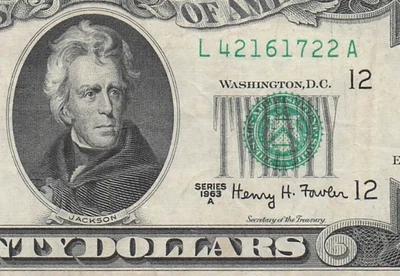 USA San Francisco , Ca  $20  Series of 1963 A Block L-A  Circulated Banknote ESU - Image 1 of 3