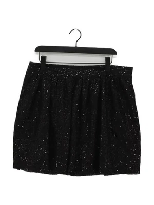 Minifalda corta de nailon negra con poliéster Cynthia Rowley para mujer Reino Unido 16 Foto 1 de 4