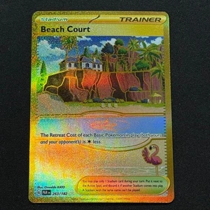 Beach Court 263/182 Gold Hyper Rare SV04: Paradox Rift Pokémon TCG NM/M - Picture 1 of 2