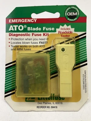 Littlefuse 094418 ATO Emergency Fuse Kit W/Puller & Tester 5, 10, 15, 20, 25, 30 - Image 1 of 4