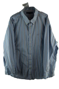 Tommy Hilfiger blaues Langarm Hemd Größe 2XL Herren gestreift Freizeit Outdoor - Bild 1 von 8