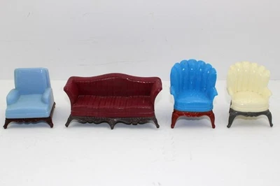 4 Ideal Renwal Vintage plastic Dollhouse furniture in Good played with condition - Image 1 of 4