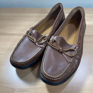 Cole Haan Brown Leather Front Tie Loafers / Driving Shoes EUC Mens Sz 9.5 - Picture 1 of 8