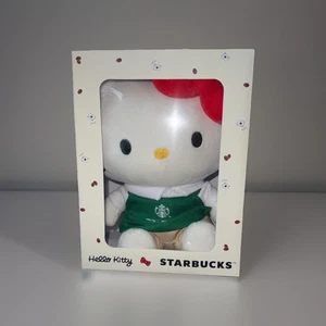 Starbucks X Hello Kitty 2025 Peluche En Delantal Verde Barista Edición Limitada NUEVO - Imagen 1 de 2