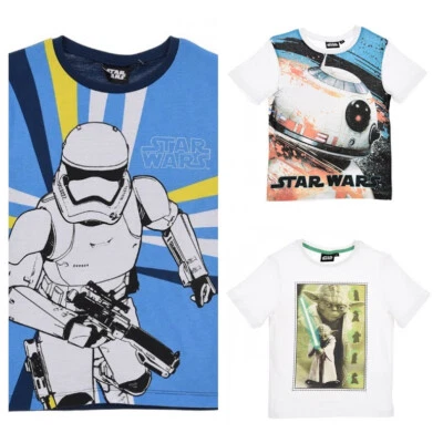 Star Wars Shirt T-Shirt Kurzarmshirt Stormtrooper BB8 Größen: 104 116 128 140