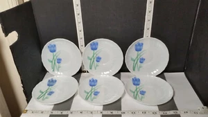 La Opala Rg Saucer, Blue Tulip Microwave Safe : 6 Pieces - Picture 1 of 6