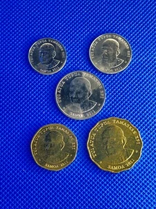 Samoa Coin Set - 10, 20, 50 Sene & 1, 2 Tala 2011 UNC - Bild 1 von 2
