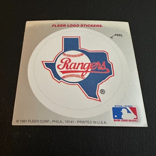 1991 Fleer Team Logo Stickers Texas Rangers | eBay