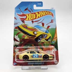Hot Wheels Nissan Fairlady Z jouet de voiture jaune #21 série exclusive printemps de Pâques