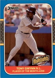 1987 Donruss Highlights Baseball Tony Gwynn (D) San Diego Padres #12