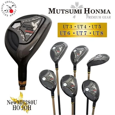 MUTSUMI HONMA Houoh MH282 Utility Hybrid Club Carbon Shaft Black Golf Right Hand - Image 1 of 4