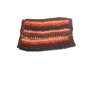 H&M Woven Raffia Multicolored Clutch Bag. - Picture 1 of 4
