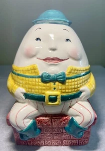 HUMPTY DUMPTY PIGGY BANK 1993 HAND PAINTED CLAY ART SAN FRANCISCO - Picture 1 of 11