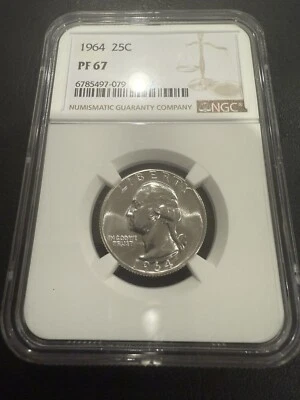 1964 PF67 NGC 25c - Image 1 of 2