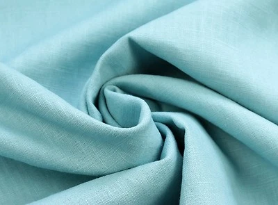 LEINEN Stoff Reinleinen Enzym gewaschen weich fließend SOMMERBLAU EUR 15,98/m - Bild 1 von 2