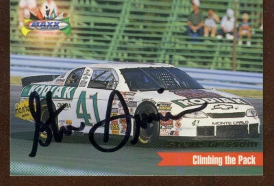 Steve Grissom Autographed 1998 Maxx Climbing The Pack Racing Card Card # 98 - Image 1 of 2
