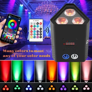 90W LED Akku Par Wiederaufladbar Uplight Spot Scheinwerfer RGBWA+UV DMX & IR-FB - Bild 1 von 8